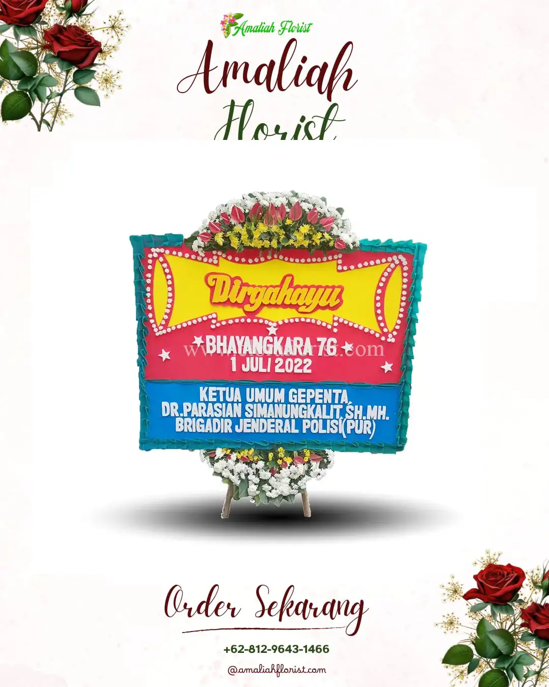 Papan Bunga HUT Ulang Tahun Sungai Pinyuh